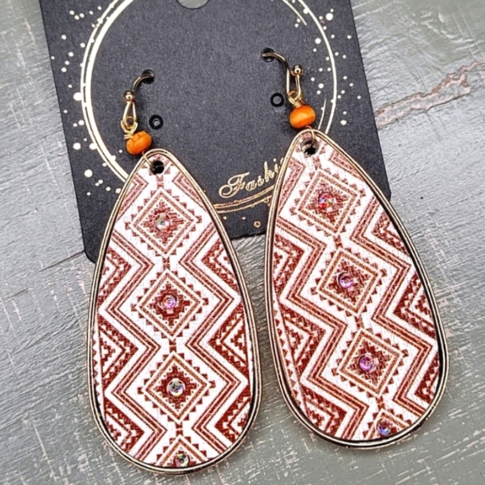 AZTEC DROP DANGLE EARRINGS